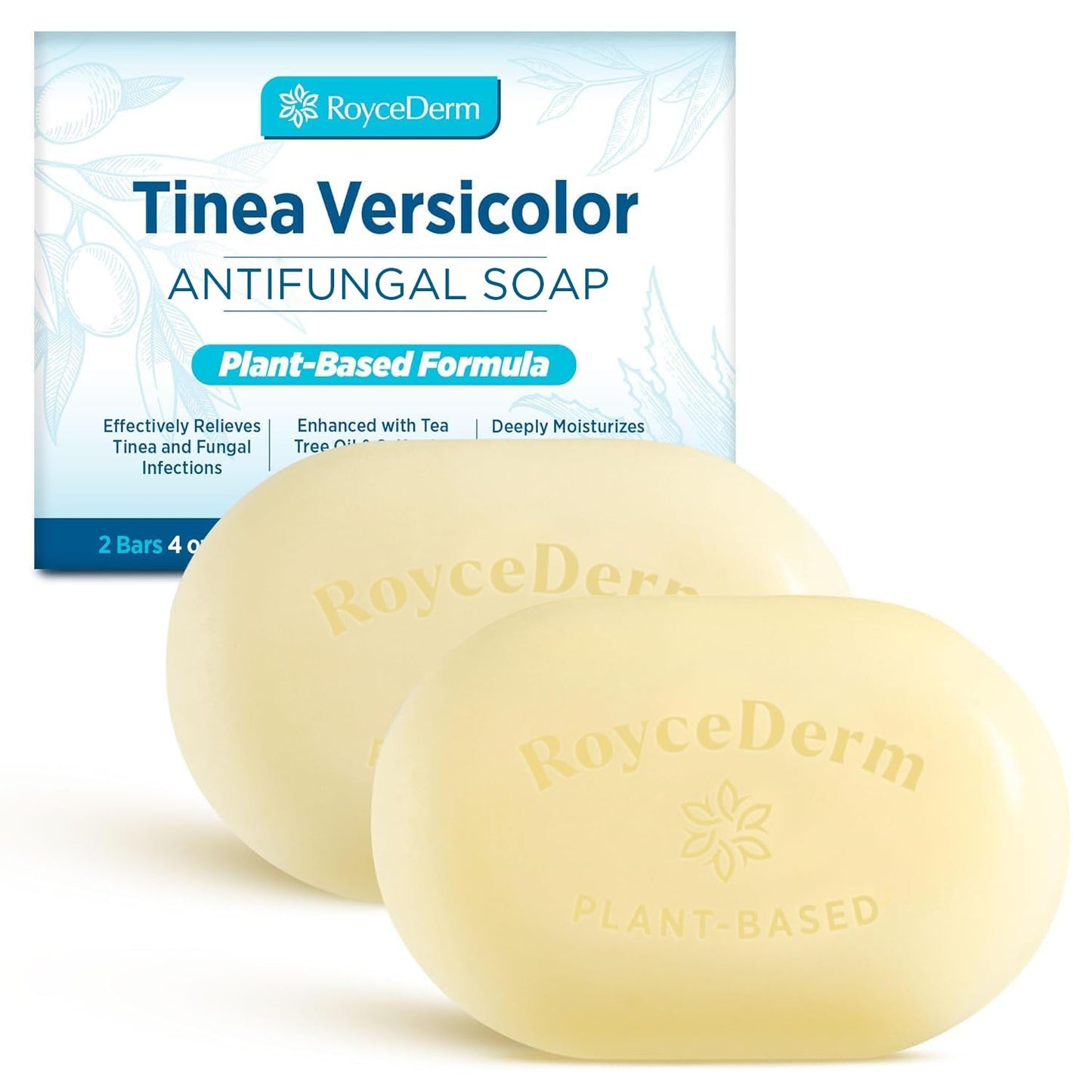 Roycederm Tinea Versicolor Relief Soap: Tea Tree Oil & Sulfur Cleansing Bar, Soothes Irritation, Hydrates & Supports Skin Health Beauty & Personal Care Roycederm