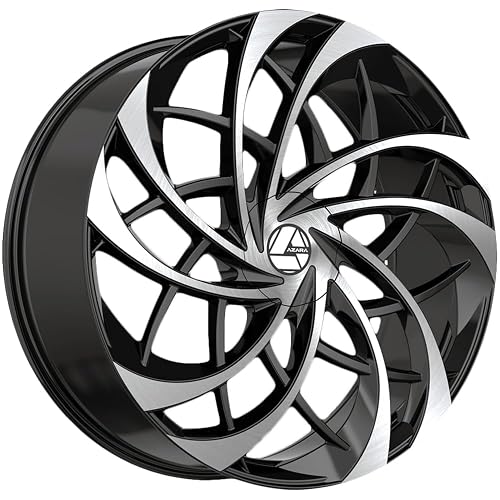 Azara AZA-540 22x8.5 5x112 5x114.3 +38 Cb 74.1 Gloss Black & Machined