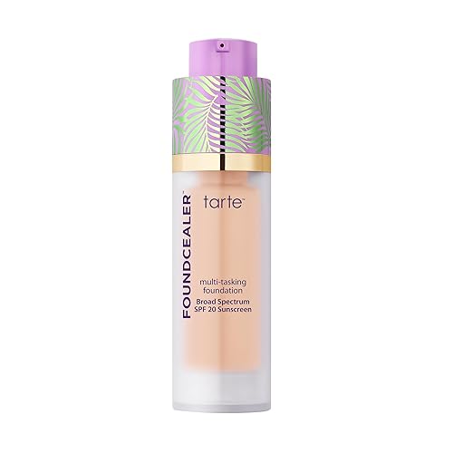 tarte babassu foundcealer dewy foundation Broad Spectrum SPF 20 Sunscreen - Foundation & Concealer in 1 with SPF, Vegan Skincare Makeup with Radiant