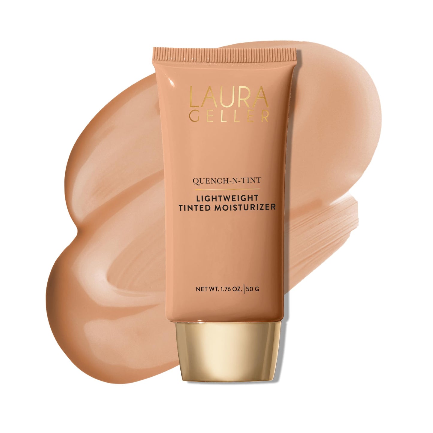 LAURA GELLER NEW YORK Quench-n-Tint Hydrating Foundation - Medium - Sheer to Light Buildable Coverage - Natural Glow Finish - Lightweight Formula