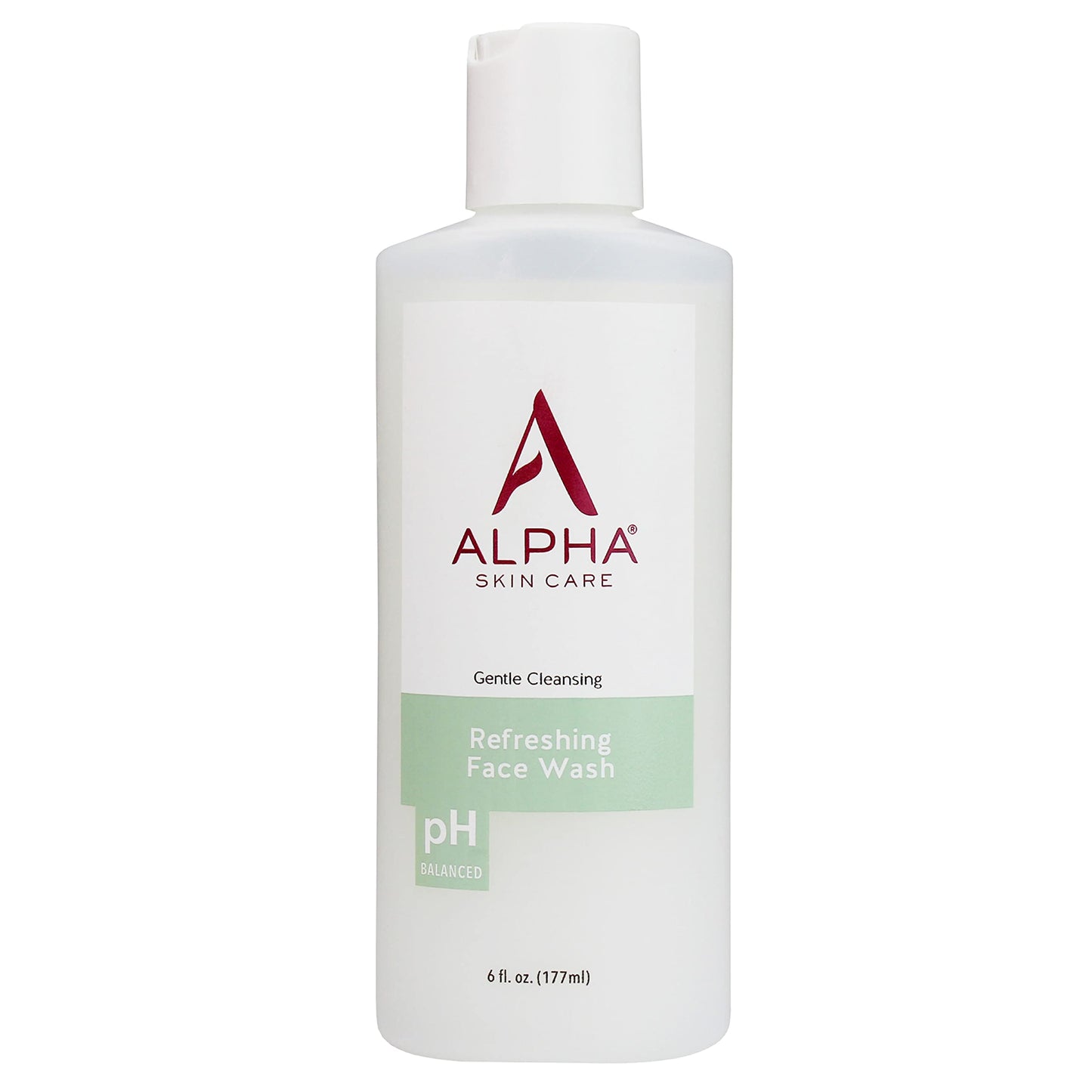Alpha Skin Care Refreshing Face Wash 6 oz – Gentle Soap-Free Cleanser with Citric AHA to Purify, Remove Makeup & Oil, Balance pH, Anti-Aging