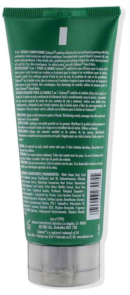 Clubman Beard 2-In-1 Conditioner 3oz Tube (6 Pack)