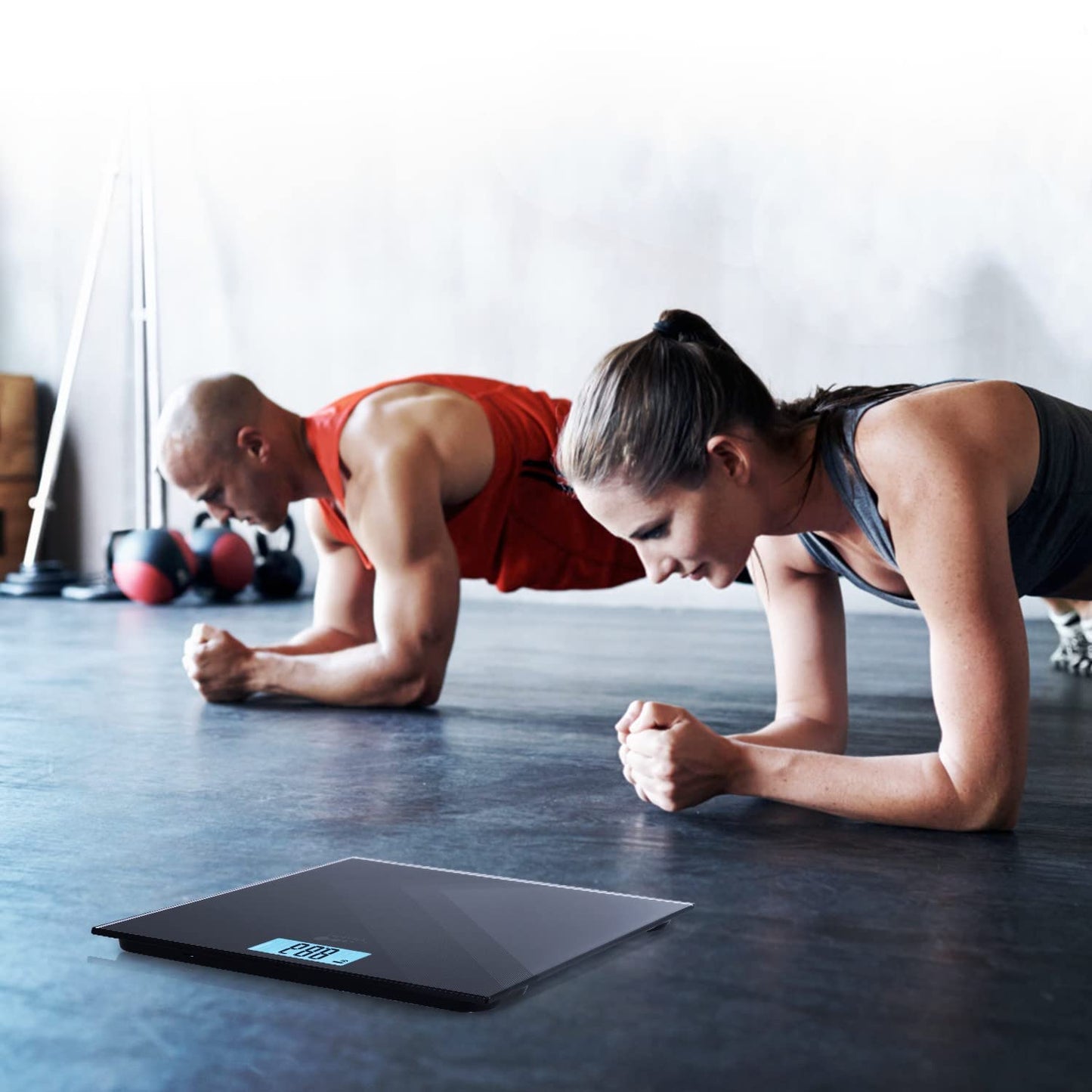 Uten Digital Weight Scale, USB Charging Bathroom Weight Scale, Three-Color LCD Back Light Display, Slim Design, 400Ibs/180kg, 6mm Tempered Glass…