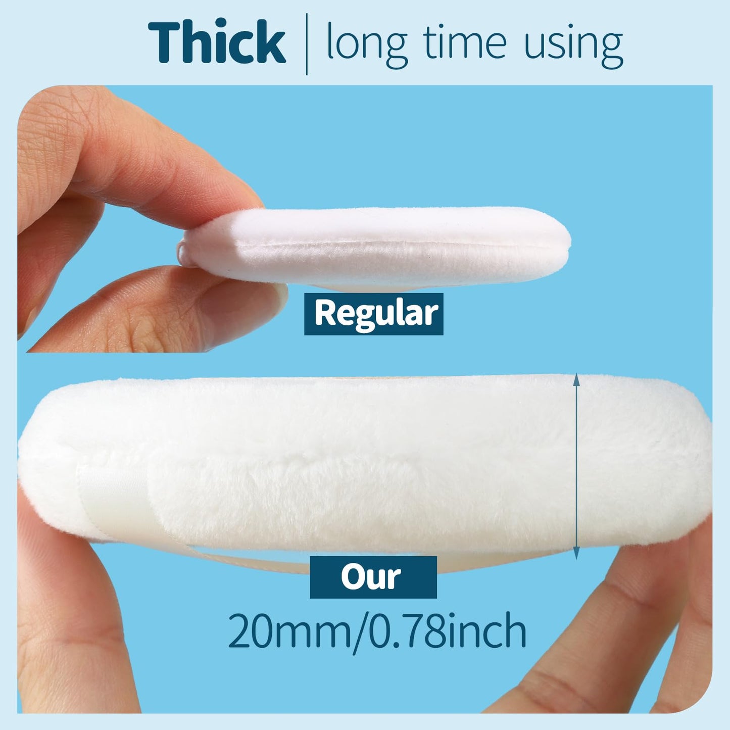 Teenitor 2pcs Powder Puff, 4.13 Inch Powder Puff for Body Powder, Body Powder Puff Large Powder Puff Loose Powder Puffs Soft Velour Body Powder Puff Beauty and Personal Care Teenitor
