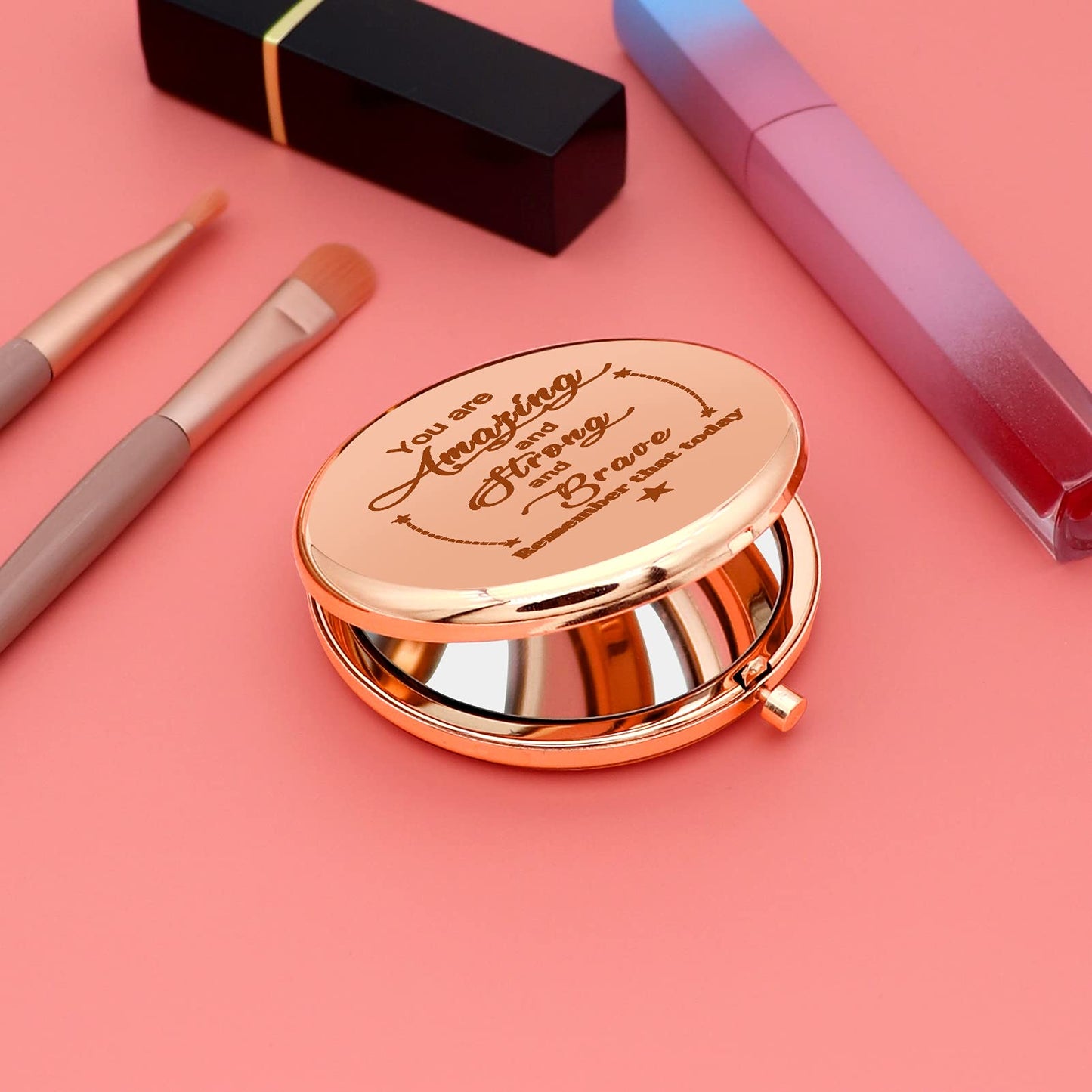 Inspirational Gifts for Girls Personal Makeup Mirror For Women Encouragement Gift For Friend Daughter Granddaughter Goddaughter Coworker Travel Makeup