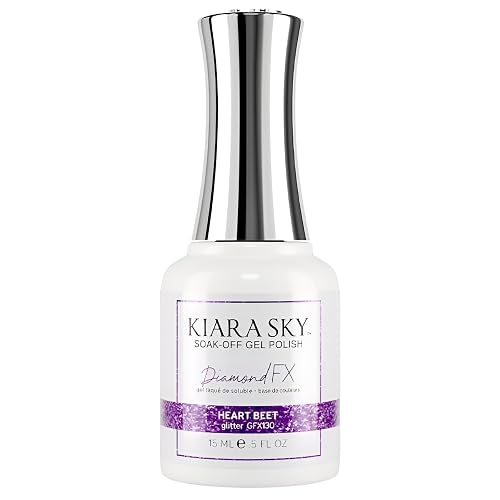 KIARA SKY Soak Off Gel Nail Polish DIAMOND FX 0.5 fl oz, HEART BEET (GFX130) Beauty & Personal Care KIARA SKY
