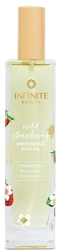 Infinite Beauty Nourishing Body Oil - Wild Strawberry | Hydrating, Softening, and Nourishing Skin Care for All-Over Body Use | 5 Fl Oz