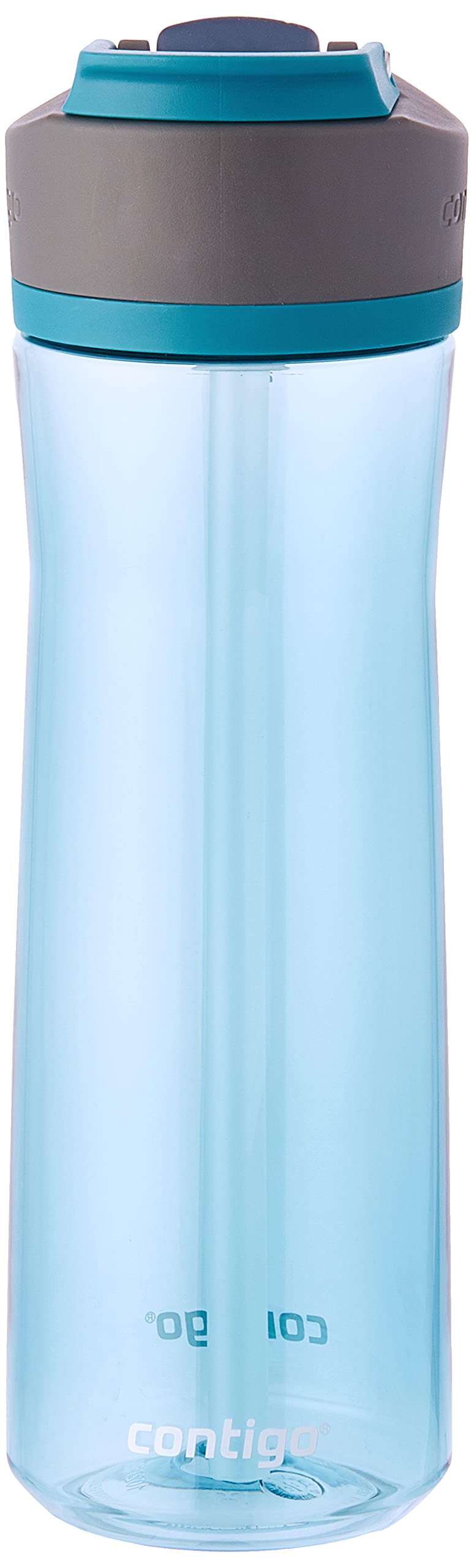 Contigo Ashland 2.0 Leak-Proof Water Bottle with Lid Lock and Angled Straw, Dishwasher Safe, Interchangeable Lid, 2-Pack, 24oz, Juniper/Sake