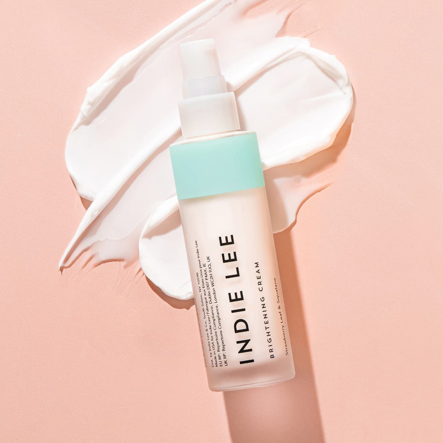 Indie Lee Brightening Cream - Centella Asiatica & Strawberry Leaf Extract for a Radiant, Antioxidant Plumping Cream - Moisturizing Face Cream