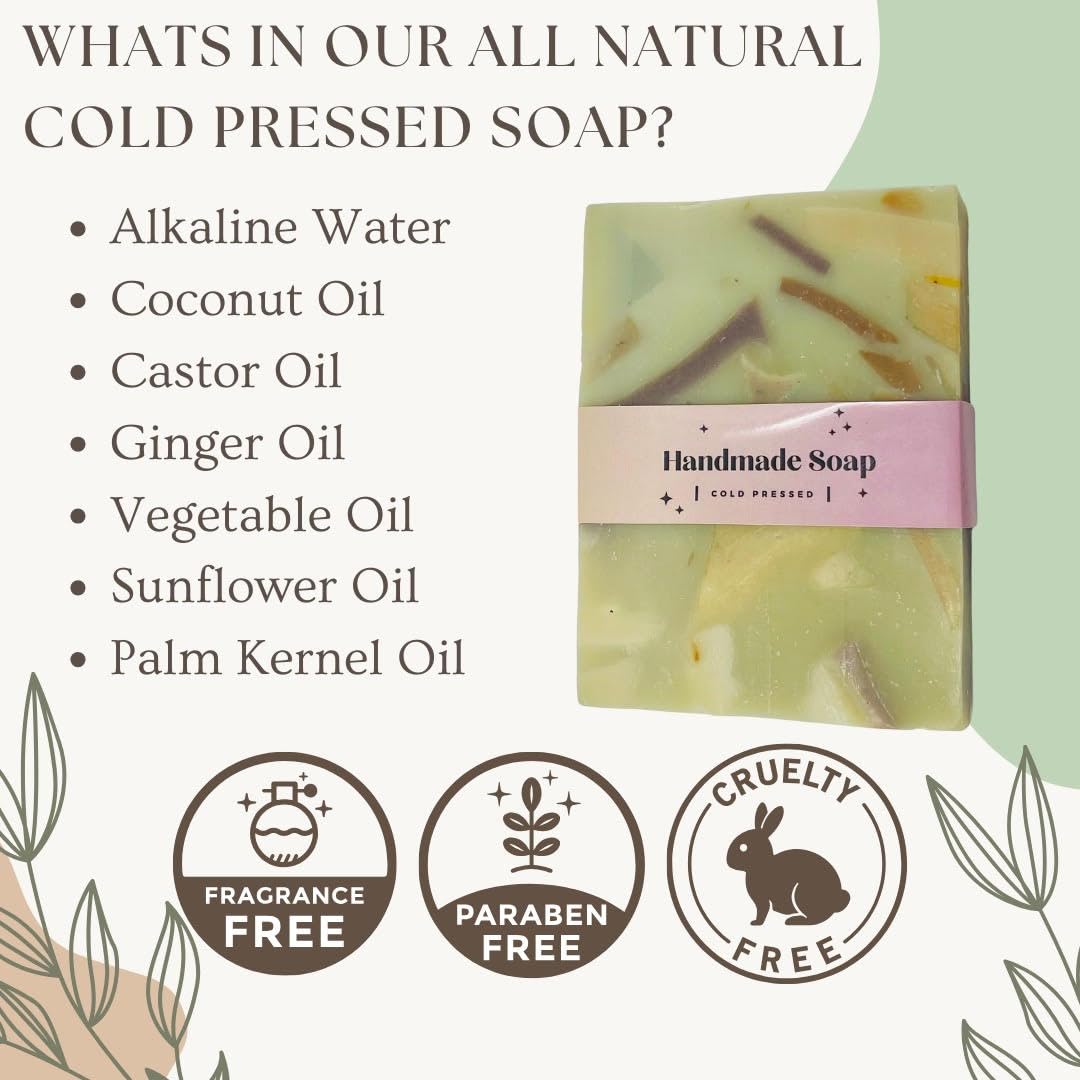 G.B.S All Natural Vegan Unscented Cold Pressed Hand and Body Soap for Sensitive Skin - Coconut Oil Nourishing and Gentle (Pack of 3) Beauty & Personal Care G.B.S