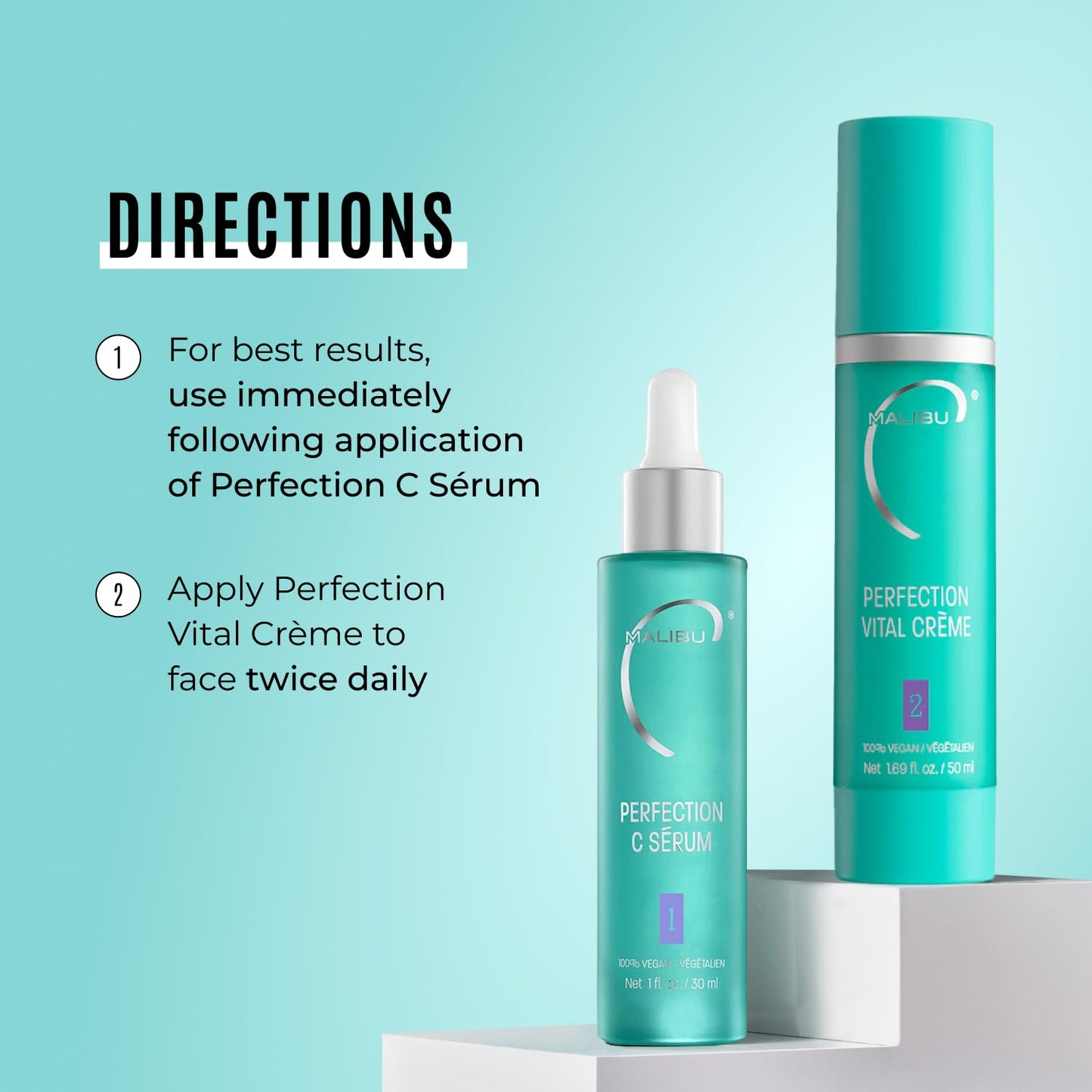Malibu C Perfection Vital Crème - Daily Face Moisturizer for Dry Skin with Peptide & Pro Vitamin B5 - Hydrating Moisturizer for Fine Lines, Wrinkles