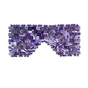 Amethyst Eye Mask for Fatigue Reduction Stress Relief 100% Amethyst Gemstone Cooling Eye Mask Lined w/Beads (Amethyst)