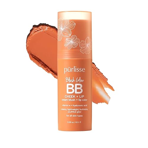 p?rlisse Blush Glow BB Lip and Cheek Tint - Hydrating & Buildable 2-in-1 Cream Blush Stick for Cheeks & Lips - Formulated with Nourishing Vitamin E