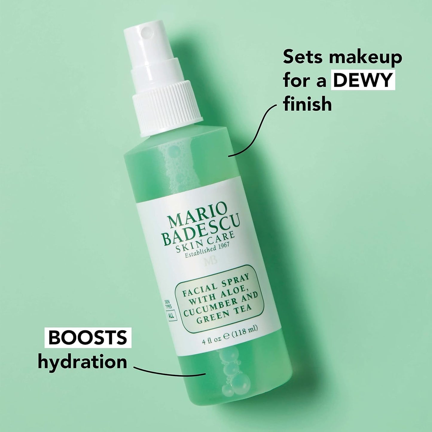 Mario Badescu Facial Spray 2 Piece Set, Includes Aloe, Chamomile & Lavender Face Mist PLUS Aloe, Cucumber, Green Tea Face Mist for All Skin Types
