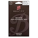 Beautify No Shine Hair Extension Tape Tabs - Double Sided Replacement Tape for Hair Extensions, 120 Tabs per Pack - Shine-Free Hold