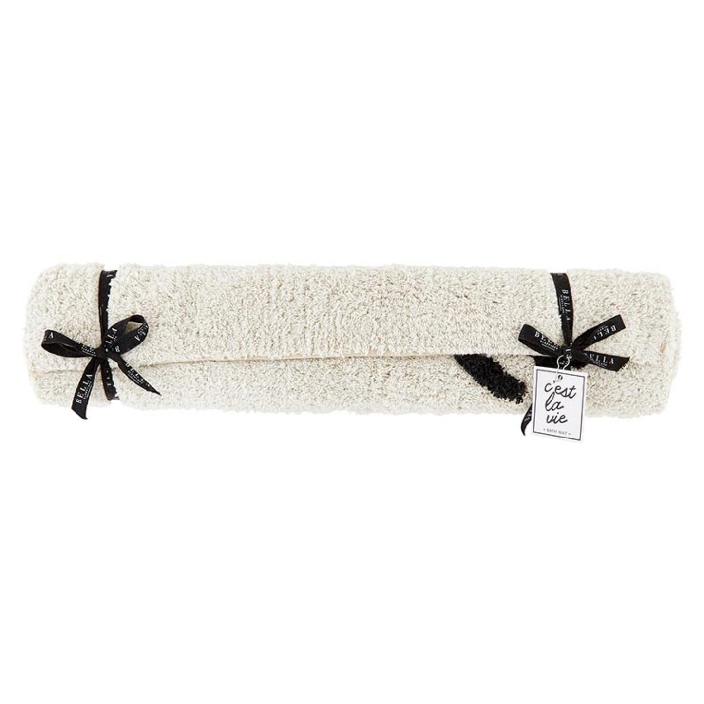 Bella Sleep + Spa Bathroom Rug 100% Cotton Plush Bath Mat, 30" W x 20" H, C'est La Vie