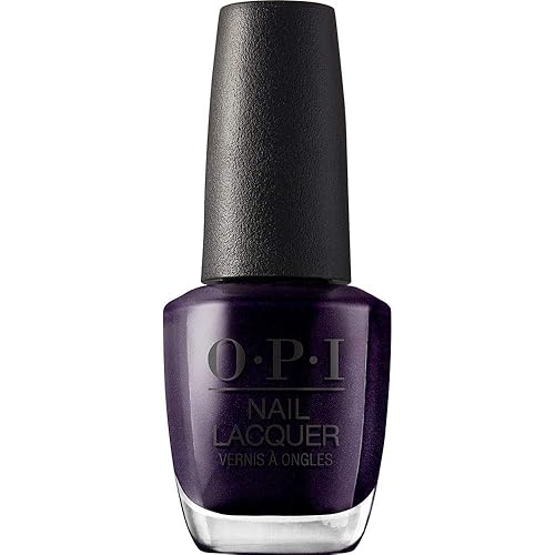 OPI Nail Lacquer OPI Ink. | Opaque Dark Purple Shimmer Chip Resistant Nail Polish | Fast Drying, Streak Free
