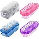 Xjinmin Nail Brush Two Sided Fingernail Scrub Brush Hand Cleaning Brushes Soft Stiff Bristles Nails Toes scrubber for Men Women Kids,4 PCS