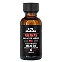 Live Bearded Beard Oil, 1 fl oz - Premium All-Natural Jojoba - Made in the USA - Hair and Skin Care for Men with Dry, Flaky Patches | American Scent