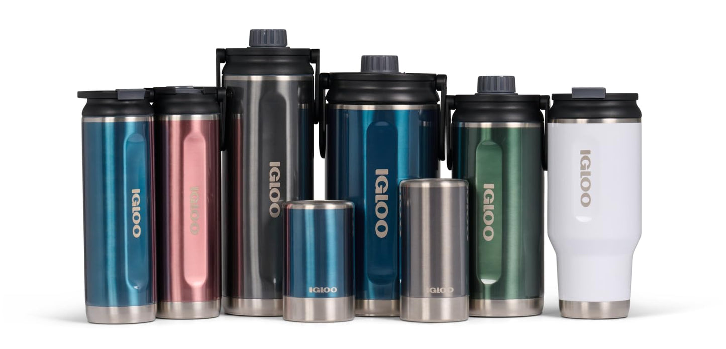Igloo, 36 OZ Stainless Steel, Twist ‘n’ Chug Bottle, Modern Blue