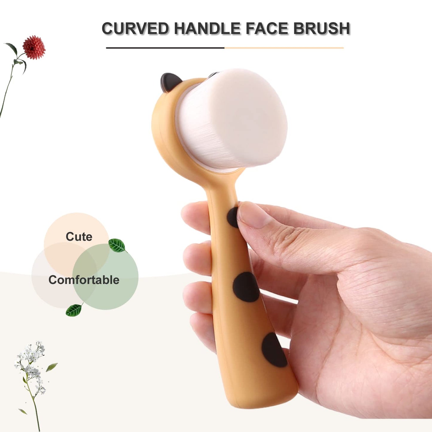 Face Brush Face Scrubber, Hysotok Facial Cleansing Brush with Soft Bristles for Face Cleansing Wash Scrub, Face Cleanser Brush for Facial Exfoliating