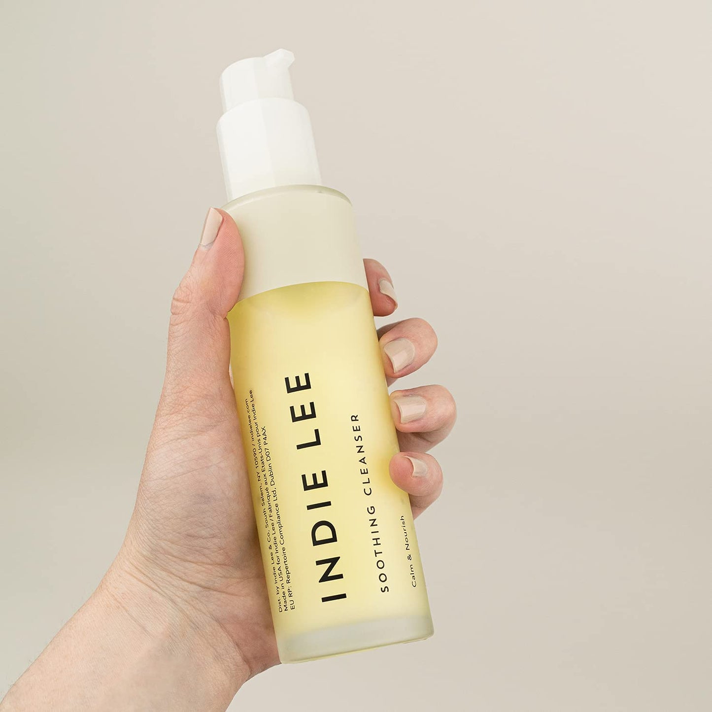 Indie Lee Soothing Facial Cleanser, Gentle, Moisturizing Face Wash + Makeup Remover for Sensitive Skin, Hydrate & Calm Redness with Rose Damascena