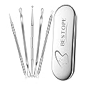BESTOPE Blackhead Remover Blackhead Removal Pimple Comedone Extractor Tool - Treatment for Blemish Whitehead Popping Zit Removing with Metal Case