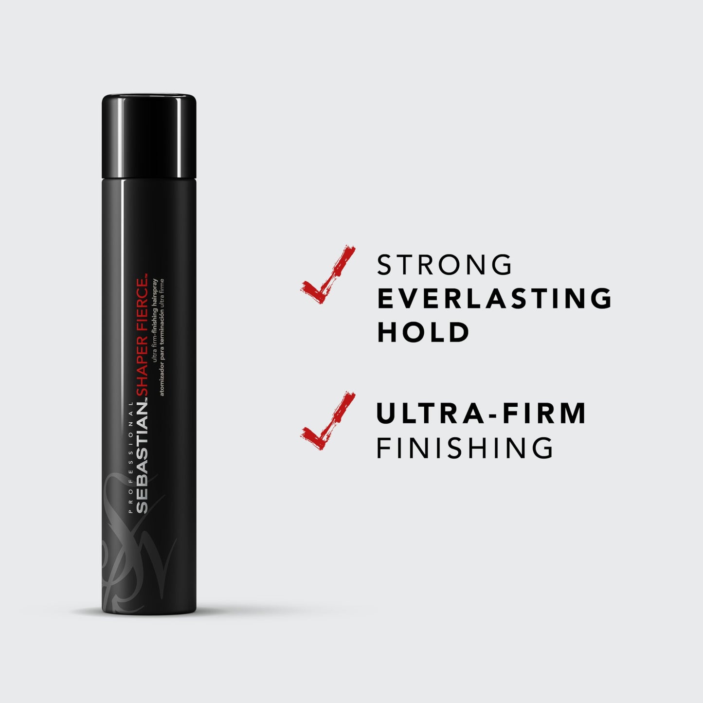 Sebastian Professional Shaper Fierce Mini Hairspray | Strong, Ultra-Firm, All Day Hold | 10.6 oz
