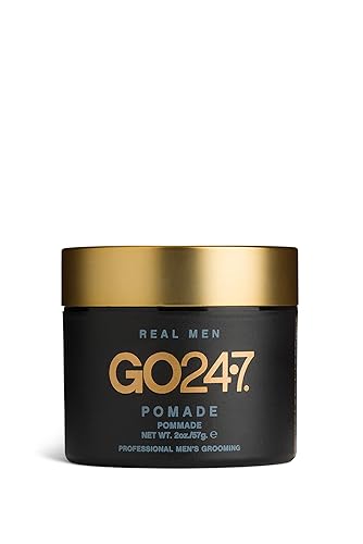 GO247 Pomade - Medium Hold, High Shine Pomade for Men - Water-Activated Formula for Easy Restyling - Controls Frizz & Flyaways - Ideal for Sleek