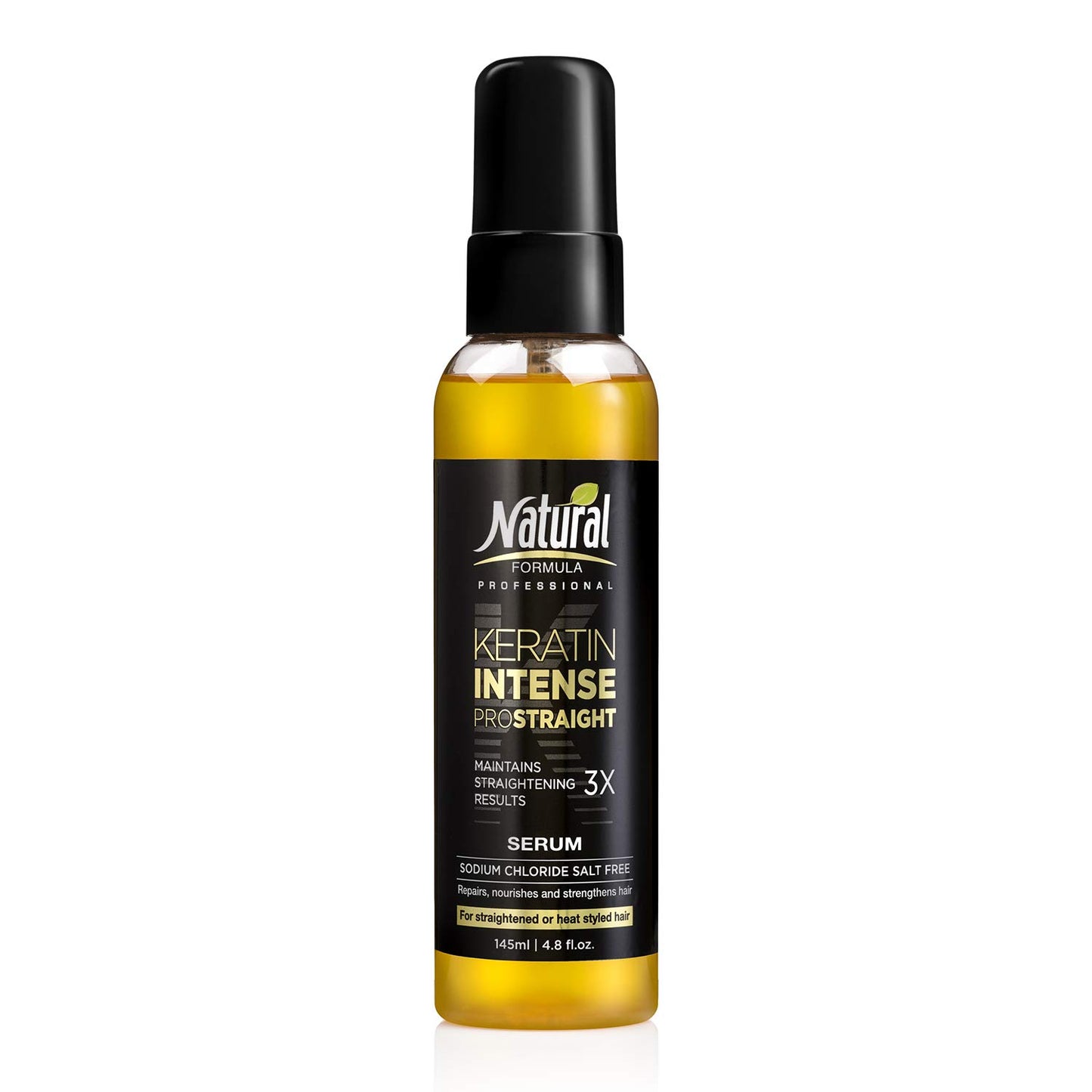 Natural FORMULA Keratin Intense Hair Serum - 4.8 fl.oz - Sodium Chloride Salt-Free Keratin Hair Serum - Hair Repair Treatment For Frizz Free