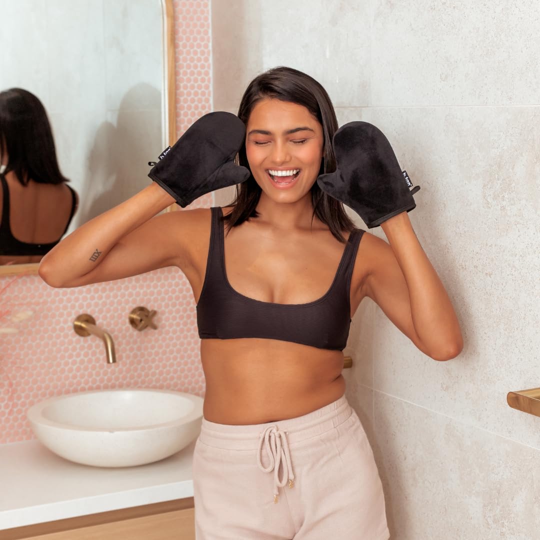 b.tan Self Tan Mitt | I Don't Want Tanner On My Hands - Sunless Tanning Applicator Glove w/Thumb, Streak-Free, Velvety Soft, Reusable, Face & Body Beauty and Personal Care B.TAN