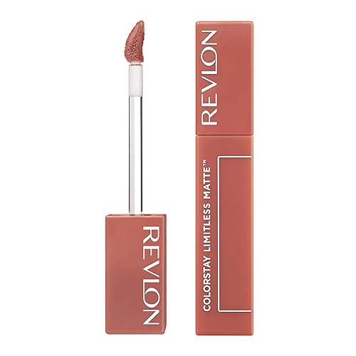 Revlon ColorStay Limitless Matte Liquid Lipstick, Vegan Formula, No-Budge, Longwear Lip Color, Long Lasting, Lightweight/Comfortable, Waterproof, 002