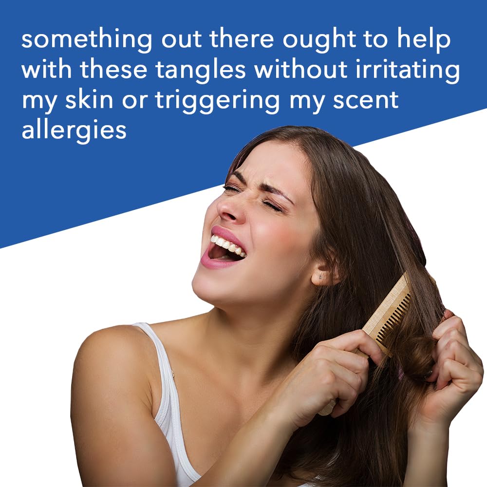 FRAGFRE Detangler plus Styling Hair Spray 8 oz - Heat Protectant and Blowout Spray - Leave in Conditioner for Sensitive Skin - Fragrance Free
