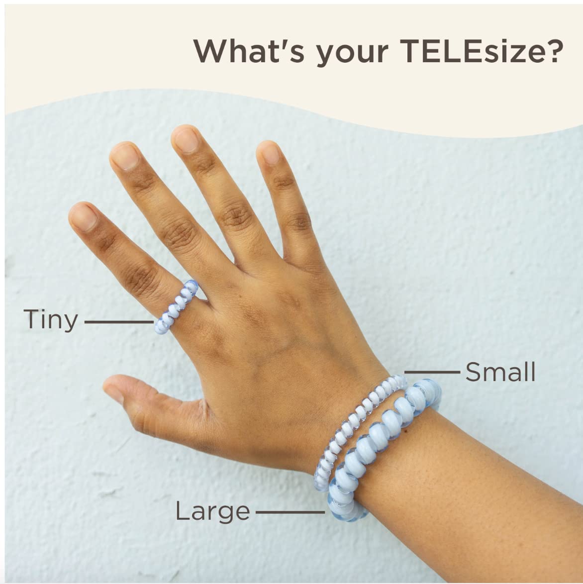 TELETIES - Spiral Hair Coils - Ponytail Holder Hair Ties for Women - Phone Cord Hair Ties - Strong Grip, No Rip, Water Resistant, No Crease Hair Tie Beauty and Personal Care Teleties