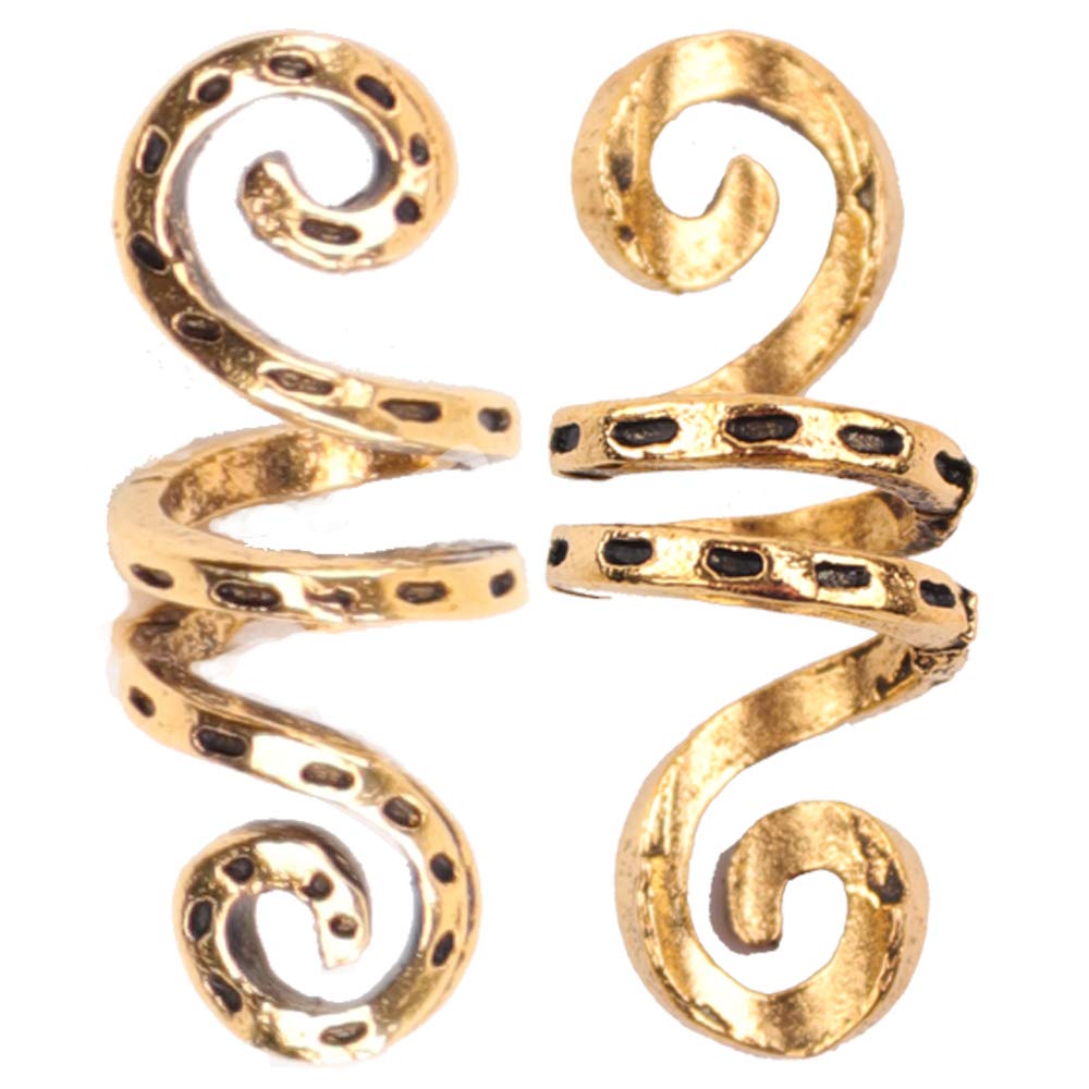 Hair Tube Beads Dreadlocks Beads Hair Spiral Hair Braiding Jewelry Hair Decoration Accessories Braid For Hair 40 Pieces,gold and silver