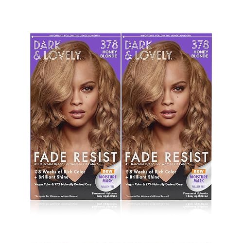 SoftSheen-Carson Dark and Lovely Fade Resist Rich Conditioning Hair Color, Permanent Hair Color, Up To 100 percent Gray Coverage, Brilliant Shine