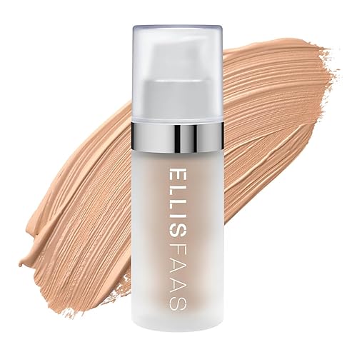 Ellis Faas Skin Veil Foundation Moisturizing Creamy Texture, Blurs Fine Lines & Wrinkles with Squalane & Hyaluronic Acid | Natural Finish Medium