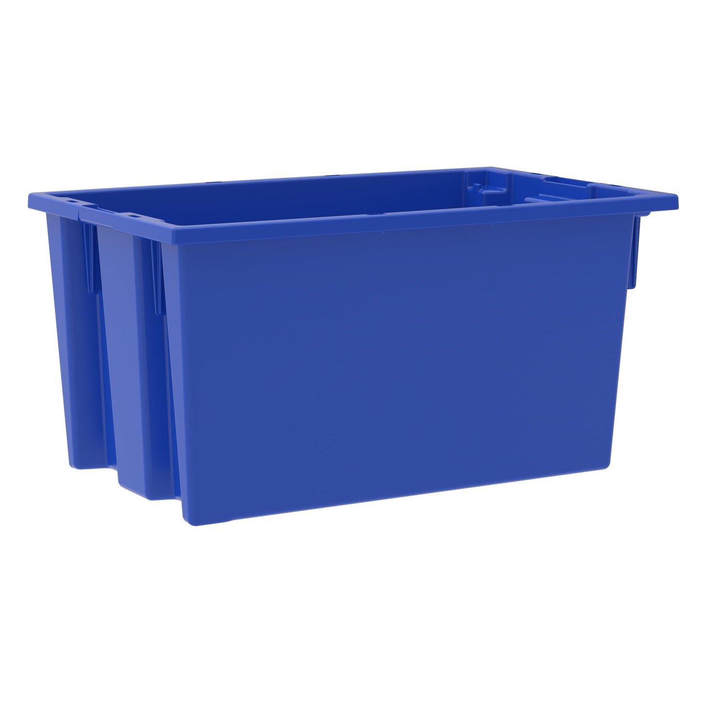 Akro-Mils 35185 Nest and Stack Plastic Storage Container and Distribution Tote, (18-Inch L x 11-Inch W x 9-Inch H), Blue, (6-Pack)
