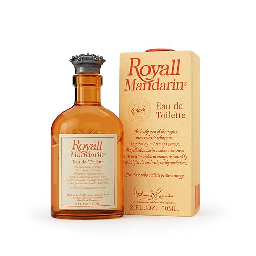 Royall Mandarin Eau de Toilette, Classic Aftershave Cologne for Men with Bay Rum, Royal Lyme Fine Perfume Scent, Fragrance Gift, Masculine Grooming