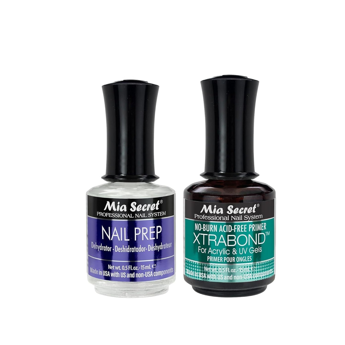 Mia Secret Professional Nail Prep pH Balance Dehydrator & XtraBond Acid-Free Primer 0.5 oz + Beauty and Personal Care Mia Secret