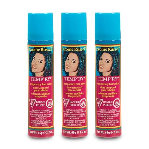 Jerome Russell Temp'Ry Spray-On Green Hair Color, 2.2Oz X 3 Pack
