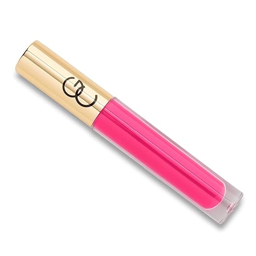 Gerard Cosmetics Supreme Lip Creme Electric Rose, Highly Pigmented, Fully Opaque, Hot Pink Lip Gloss, Nourishing, Hydrating, Liquid Lipstick for Full