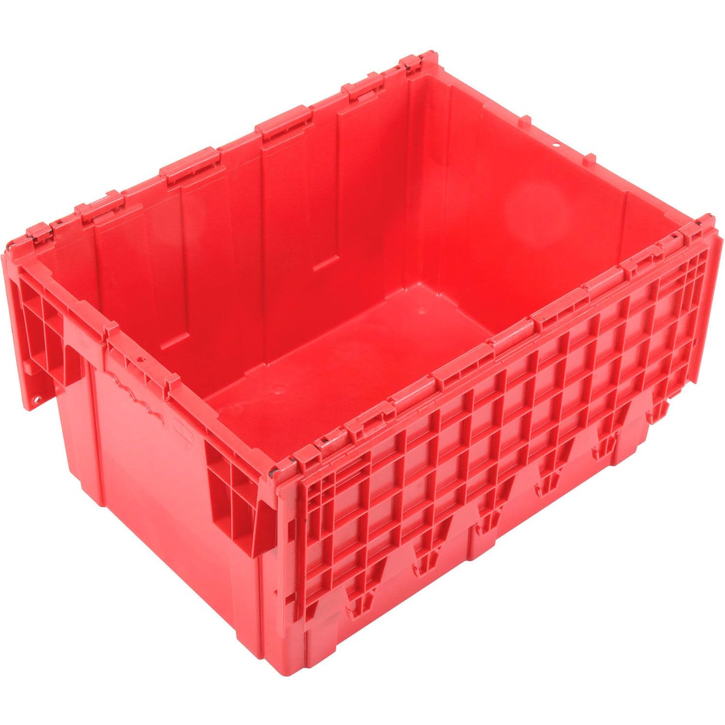 Global Industrial Plastic Distribution Container With Hinged Lid, 3.8 Cu. Ft Capacity, 60 lbs. Capacity, Nestable & Stackable, 28-1/8"x20-3/4…