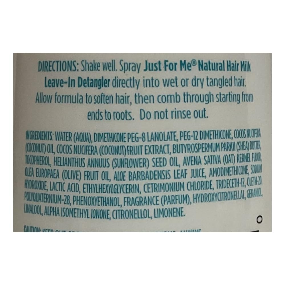 Just For Me Hair Milk Leave-In Detangler 10 Ounce (Pack of 2)
