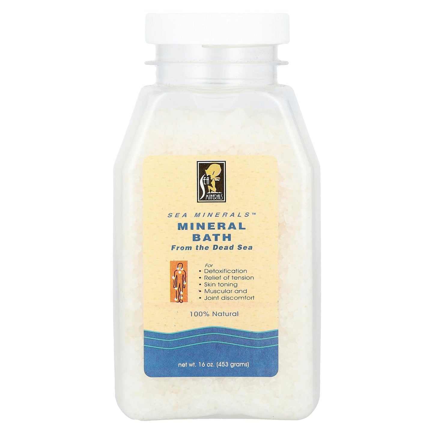 Sea Minerals Bath Salt From The Dead Sea, 16 Oz