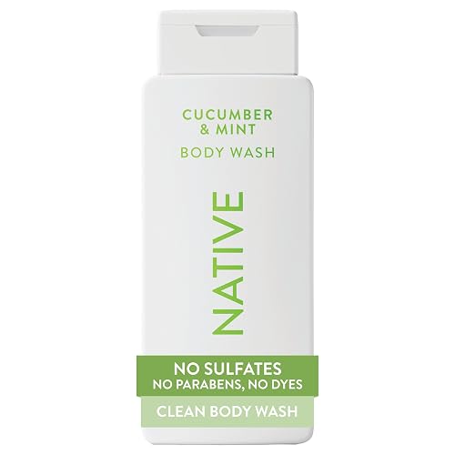 Native Body Wash Contains Naturally Derived Ingredients | For Women & Men, Sulfate, Paraben, & Dye Free Leaving Skin Soft and Hydrated | Cucumber