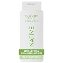 Native Body Wash Contains Naturally Derived Ingredients | For Women & Men, Sulfate, Paraben, & Dye Free Leaving Skin Soft and Hydrated | Cucumber