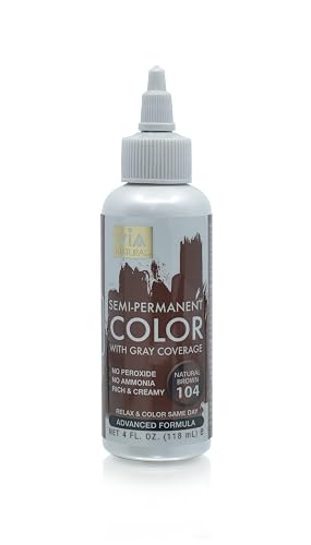 Via Natural Semi-Permanent Hair Color, 4oz - Natural Brown #104