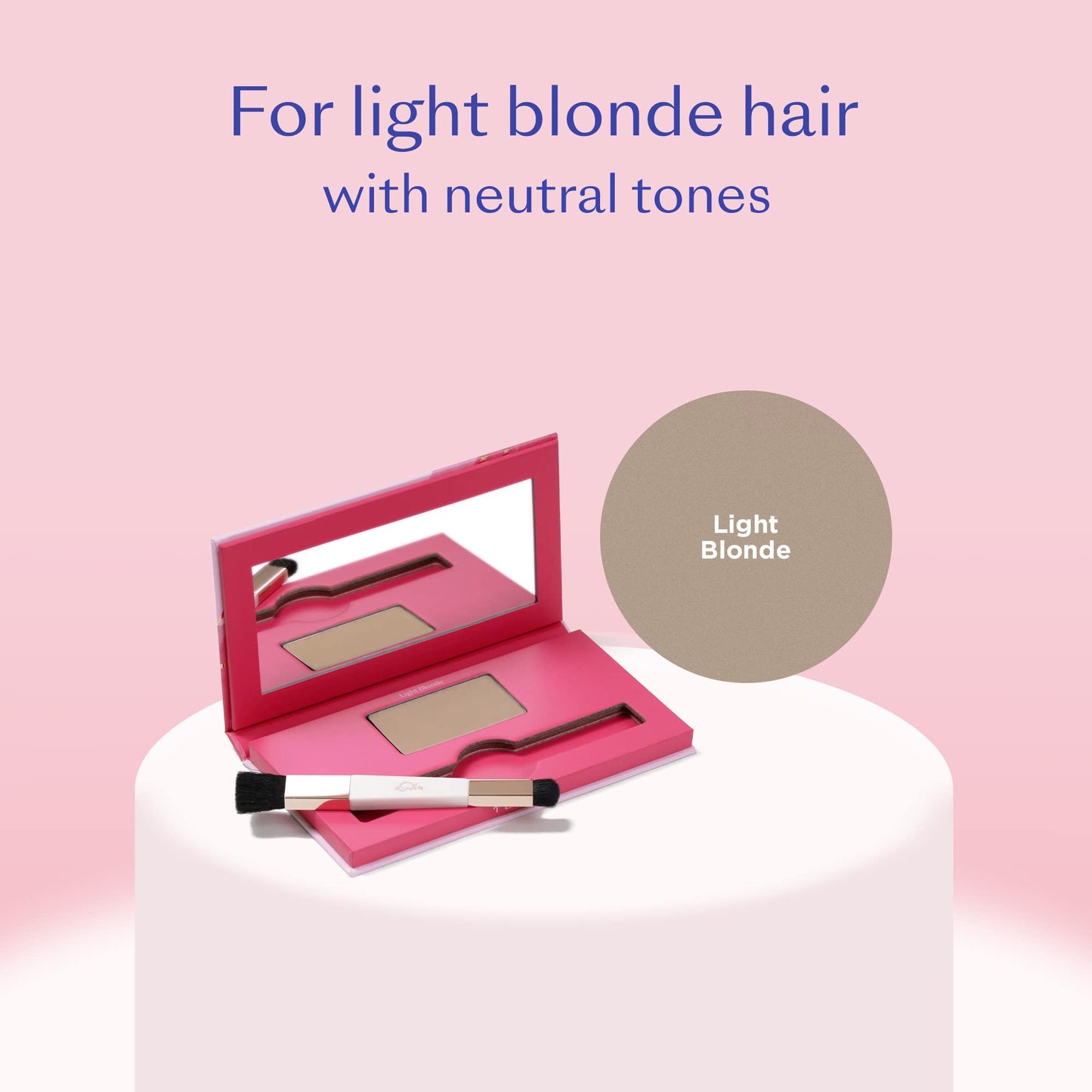 eSalon Root Touch Up + Brow Powder, Conceal & Cover (Light Blonde) - Hairline Powder for Women - Scalp Concealer & Filler for Thinning & Gray Hair