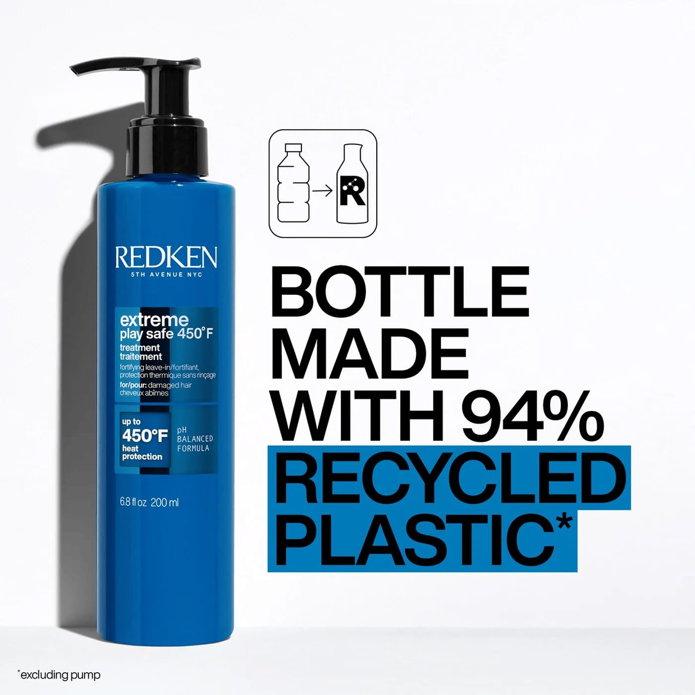 Redken Extreme Play Safe Heat Protectant Spray & Leave In Conditioner| For All Hair Types | Helps Reduce The Appearance of Split Ends |